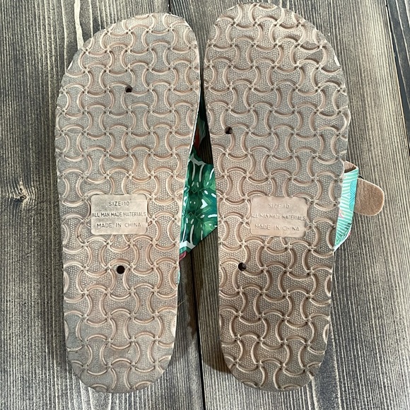 🌟2x Host Pick🌟Tropical Double Strap Footbed Sandals - Picture 4 of 5